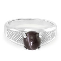 Bague pour homme en argent et Scapolite œil-de-chat