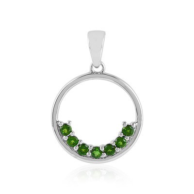 Pendentif en argent et Diopside de Russie