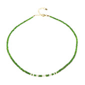 Collier en argent et Diopside de Russie