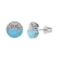 Boucles d'oreilles en argent et Turquoise