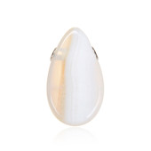 Pendentif en argent et Agate blanche (MONOSONO COLLECTION)