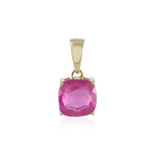 Pendentif en or et Saphir rose de Madagascar