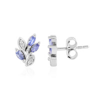 Boucles d'oreilles en argent et Tanzanite