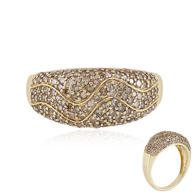 Bague en or et Diamant champagne I2 (de Melo)