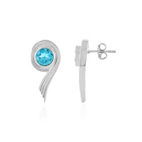 Boucles d'oreilles en argent et Topaze Paraiba