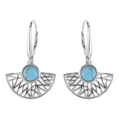 Boucles d'oreilles en argent et Turquoise