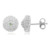 Boucles d'oreilles en argent et Grenat vert menthe de Merelani