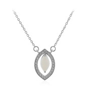 Collier en argent et Opale blanche