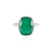 Bague en argent et Onyx vert