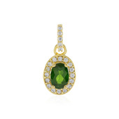 Pendentif en argent et Diopside de Russie