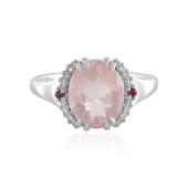 Bague en argent et Quartz rose