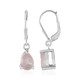 Boucles d'oreilles en argent et Quartz rose