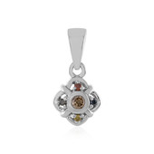 Pendentif en argent et Diamant champagne I3