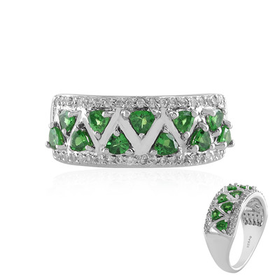 Bague en argent et Tsavorite de Tanzanie