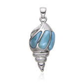 Pendentif en argent et Larimar