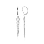 Boucles d'oreilles en argent et Quartz blanc