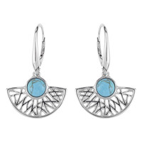 Boucles d'oreilles en argent et Turquoise