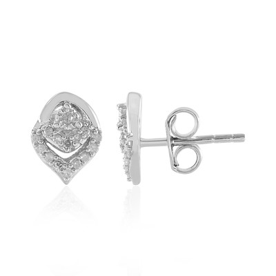 Boucles d'oreilles en argent et Diamant I2 (I)