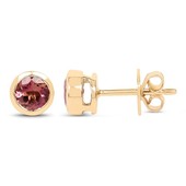 Boucles d'oreilles en or et Tourmaline rose