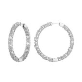 Boucles d'oreilles en argent et Topaze blanche