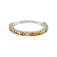 Bague en argent et Citrine