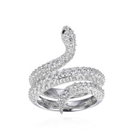 Bague en argent et Topaze blanche