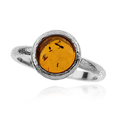 Bague en argent et Ambre baltique (dagen)