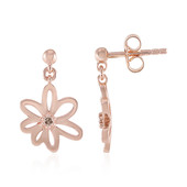 Boucles d'oreilles en argent et Diamant chocolat I3