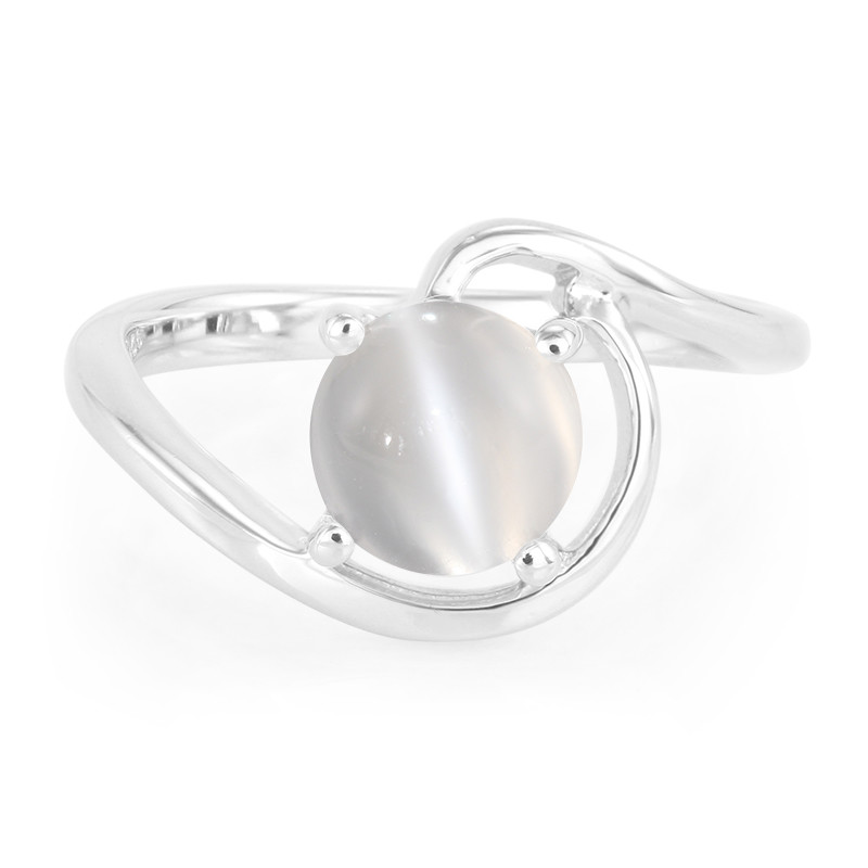 Bague En Argent Et Pierre De Lune Oeil De Chat De Ceylan 1040pa Juwelo Bijouterie