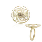 Bague en or et Diamant champagne I2 (Ornaments by de Melo)