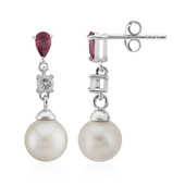 Boucles d'oreilles en argent et Perle blanche de culture d'eau douce