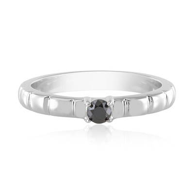 Bague en argent et Diamant noir