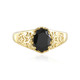 Bague en argent et Spinelle noir