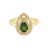 Bague en argent et Diopside de Russie