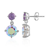 Boucles d'oreilles en argent et Quartz Rayon de Lune