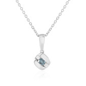 Collier en argent et Diamant bleu I2