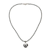 Collier en argent et Spinelle noir (Riya)