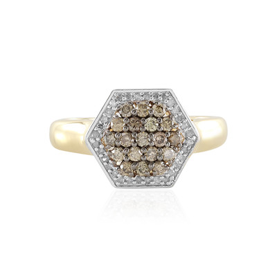 Bague en argent et Diamant chocolat I2