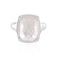 Bague en argent et Quartz rose