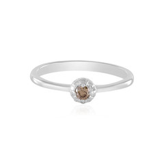 Bague en argent et Diamant champagne I2