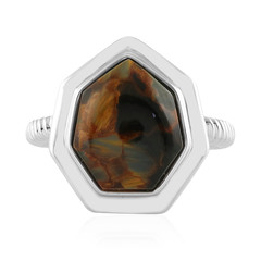 Bague en argent et Pietersite dorée