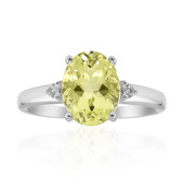 Bague en argent et Citrine jaune citron