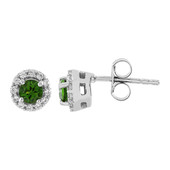 Boucles d'oreilles en argent et Diopside de Russie