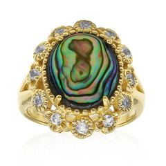 Bague en argent et Coquillage d'Abalone (Art of Nature)