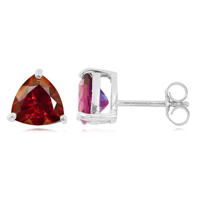 Boucles d'oreilles en argent et Topaze Cerise