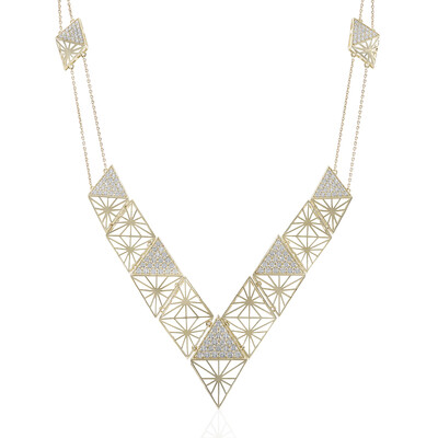 Collier en or et Zircon (Ornaments by de Melo)