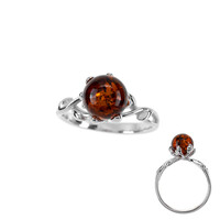 Bague en argent et Ambre baltique