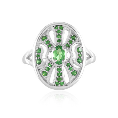 Bague en argent et Grenat Tsavorite