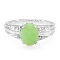 Bague en argent et Chrysoprase impériale