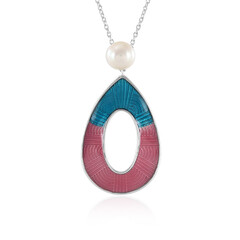 Collier en argent et Perle blanche de culture d'eau douce(Adela Silber)